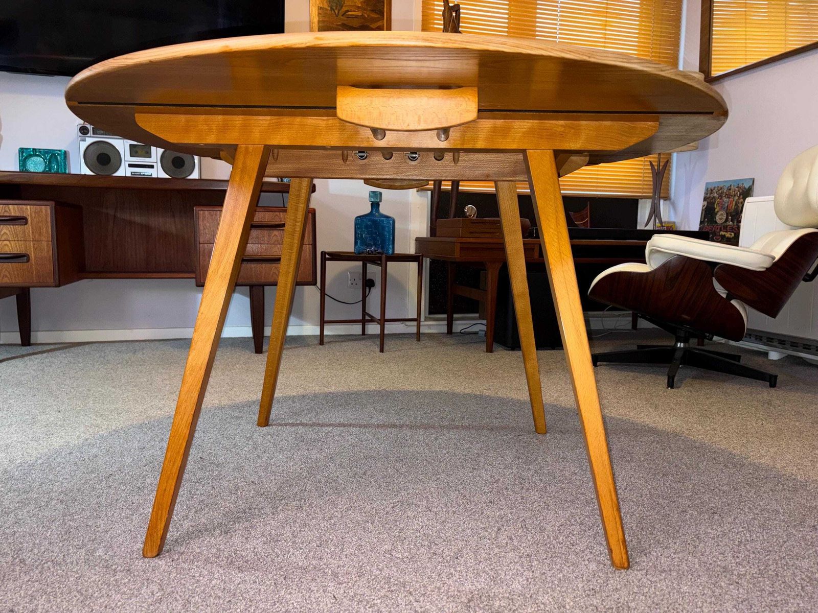 Ercol Blonde Gold Label Model 384 Dining Table   Retro   Vintage   G Plan Era photo buy
