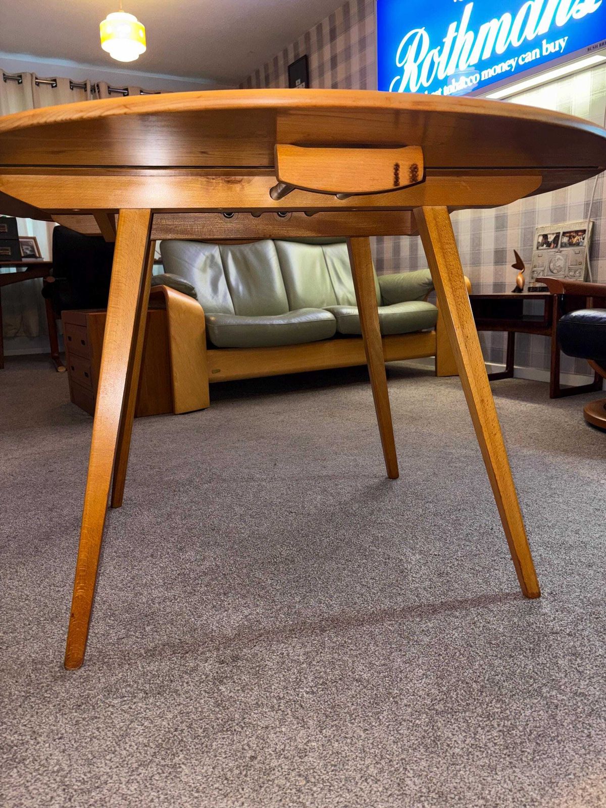 Ercol Blonde Gold Label Model 384 Dining Table   Retro   Vintage   G Plan Era photo vintage