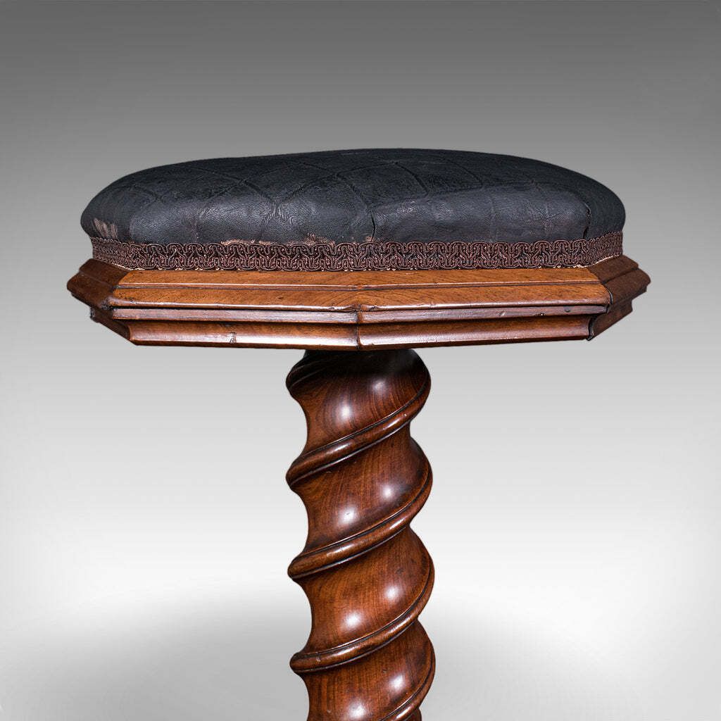 photo furniture Antique Estate Chapel Organist's Stool, Scottish, Walnut Music Riser, William IV