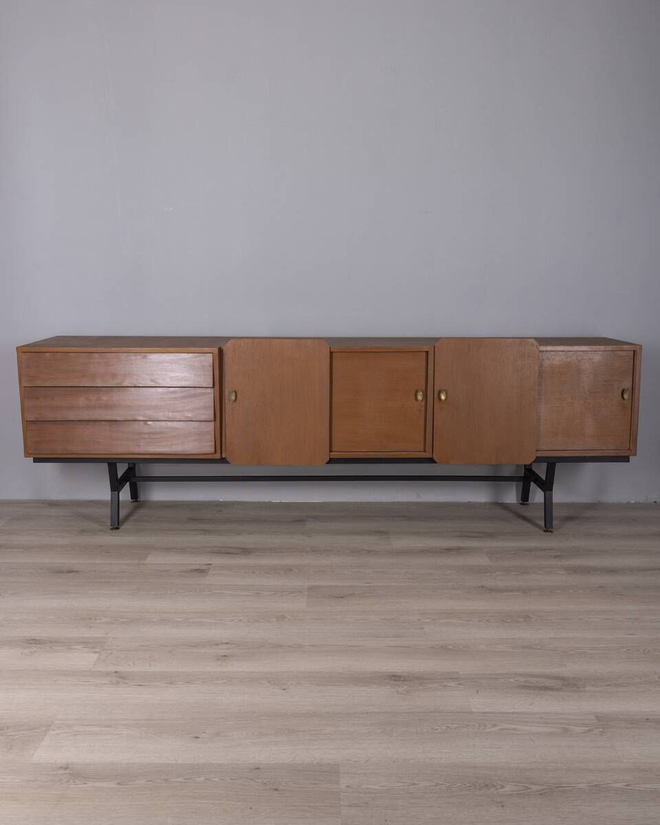 Large Vintage Sideboard From The 1960s In Teak And Bra photo furniture