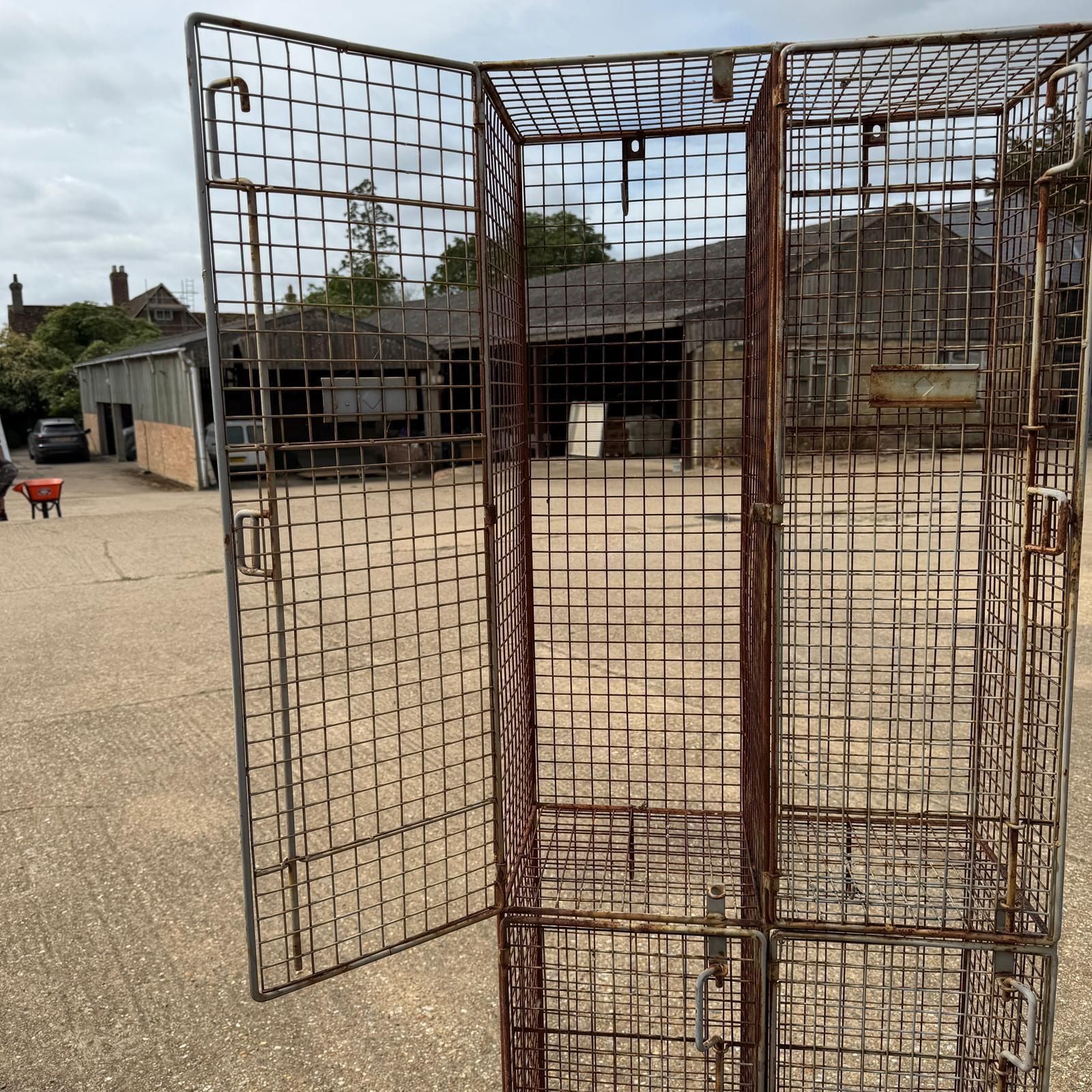 Retro Galvanised 1960s Style Bank Open Lockers 4 Sections Priced Per Locker photo 79.0