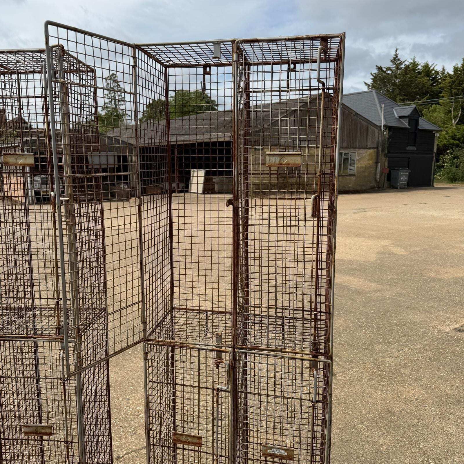 photo for sale Retro Galvanised 1960s Style Bank Open Lockers 4 Sections Priced Per Locker