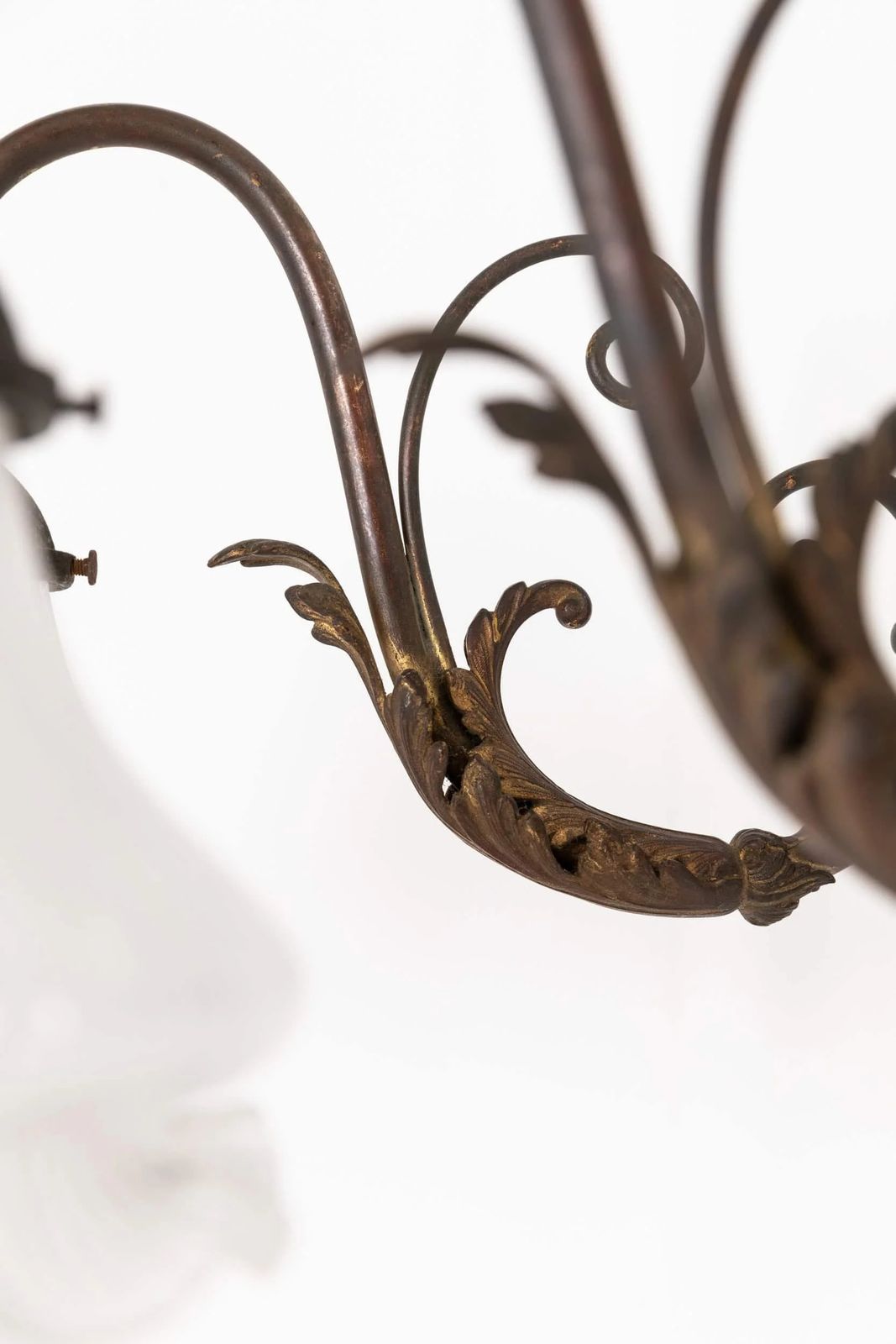 Pair Of Edwardian Art Nouveau Brass Wall Lamps photo Lighting