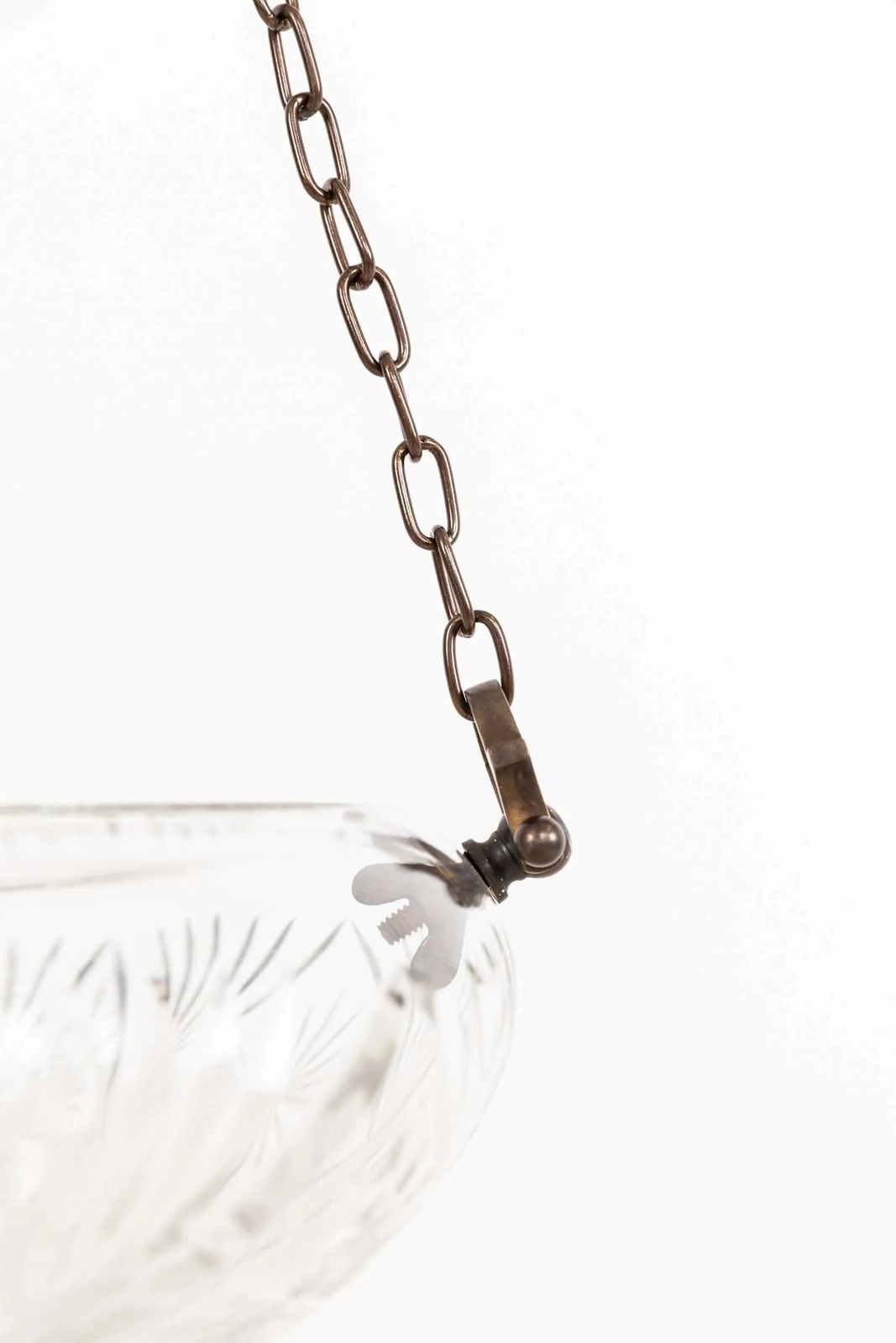 Art Deco Cut Glass Plafonnier Pendant Light photo for sale