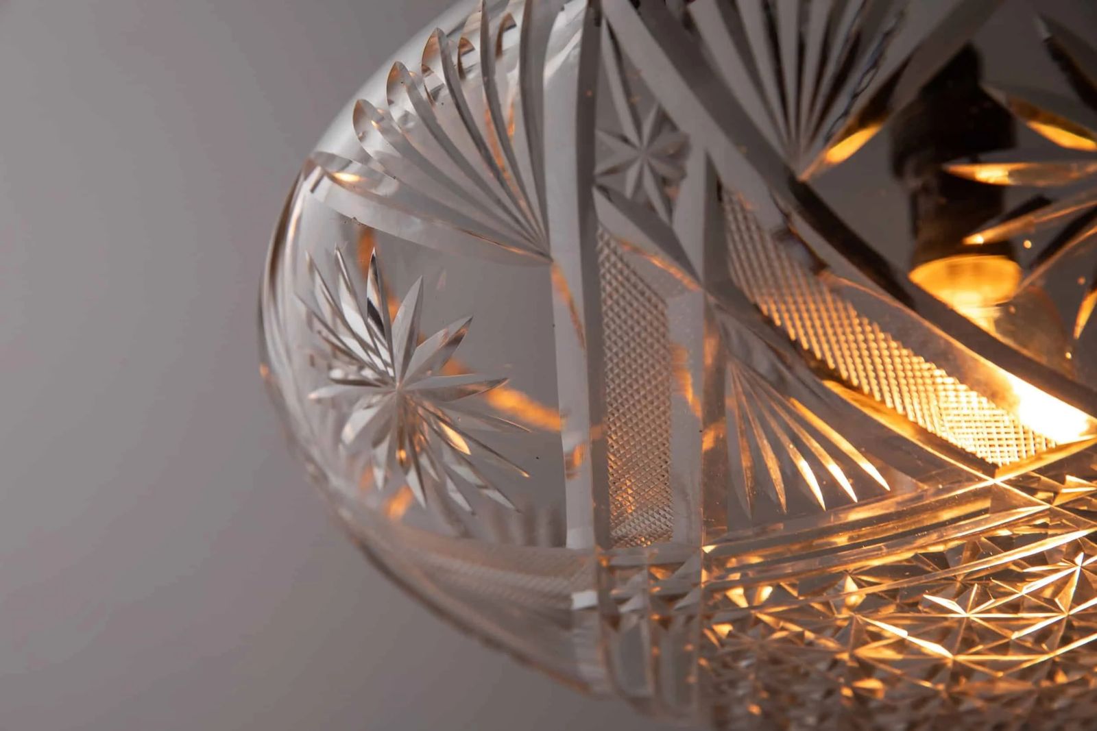 Art Deco Cut Glass Plafonnier Pendant Light photo 594.0