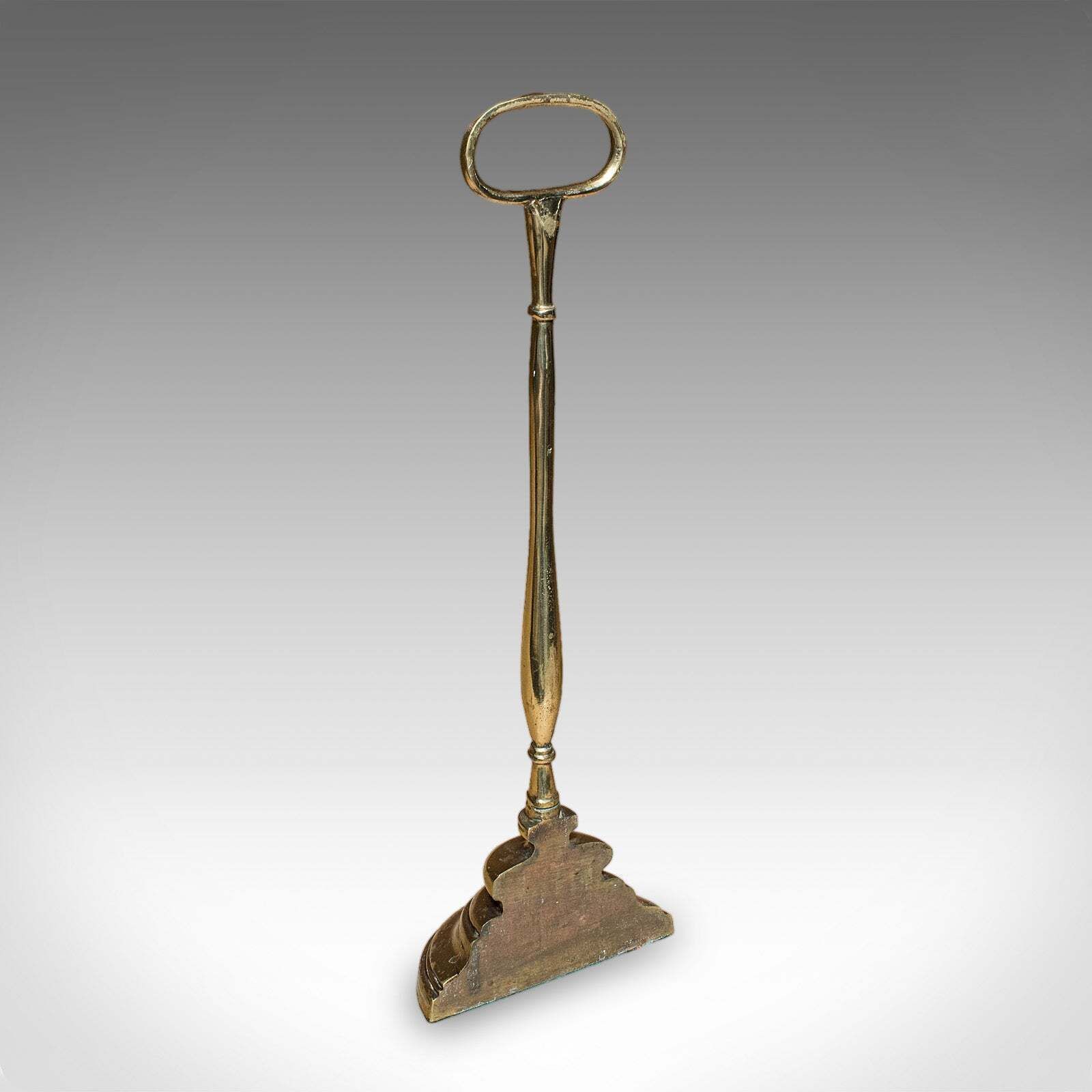 Rare Antique Trio Of Door Butlers, English, Brass Doorstop, Edwardian, C.1910 photo vintage