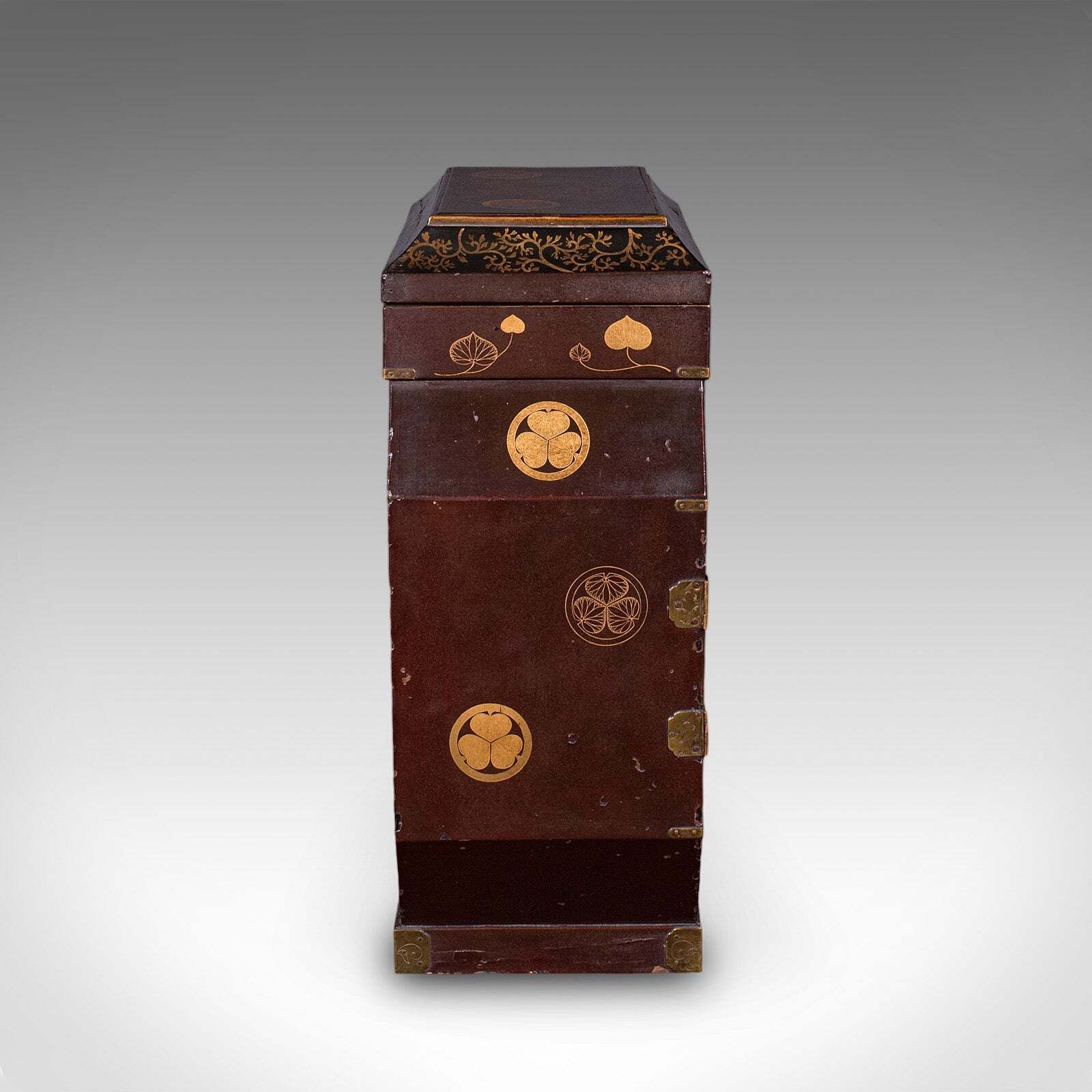 Antique Meiji Table Box, Japanese, Lacquered, Loose Leaf Tea Case, Victorian photo vinterior