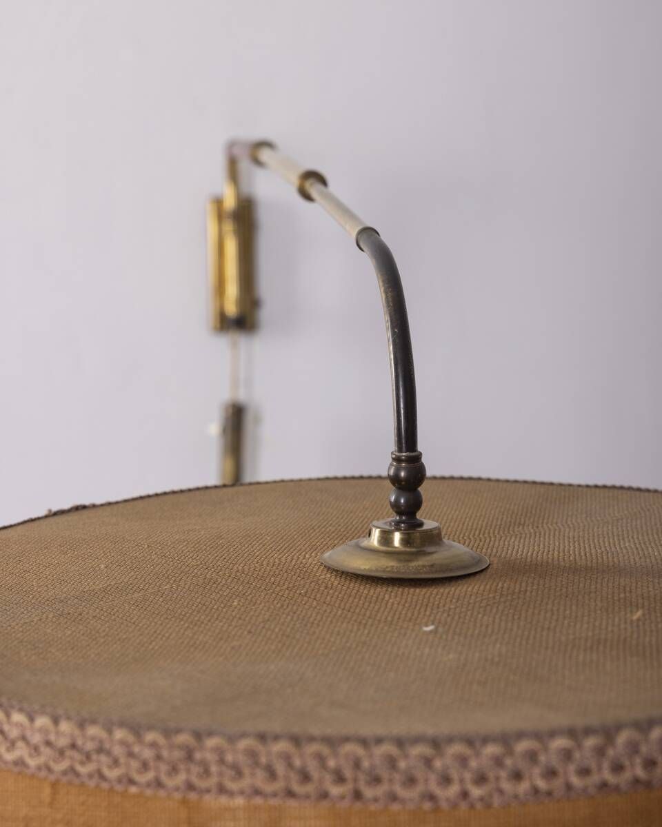 1950s Vintage Adjustable Brass Wall Lamp Italian Design photo vinterior