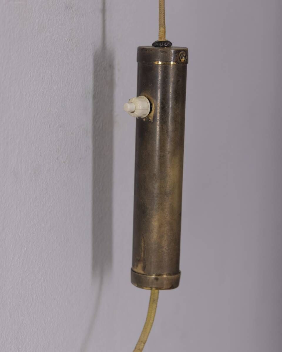 photo furniture 1950s Vintage Adjustable Brass Wall Lamp Italian Design
