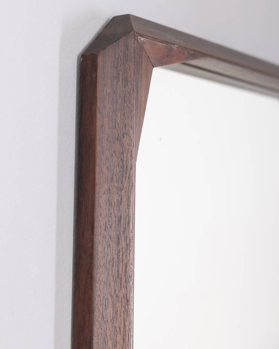 Vintage 1960s Wall Mirror In Walnut Wood Designed By Dino Cavalli photo buy