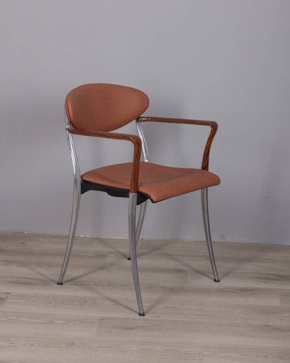 Set Of 5 Vintage 1980s Coro Chairs With Armrests, Designed By Origlia photo buy