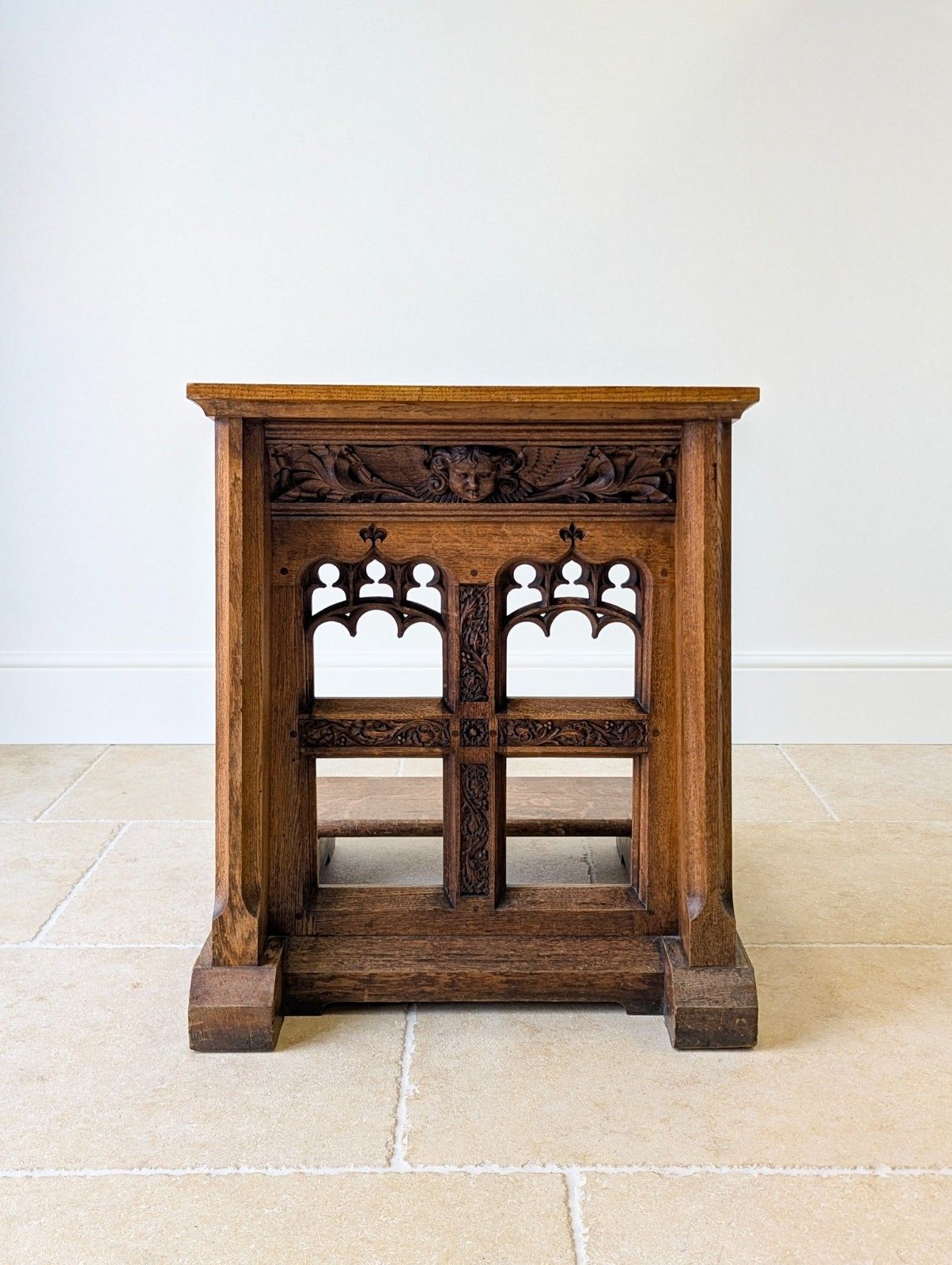 Antique Victorian Gothic Revival Oak Prie Dieu C.1890 photo furniture