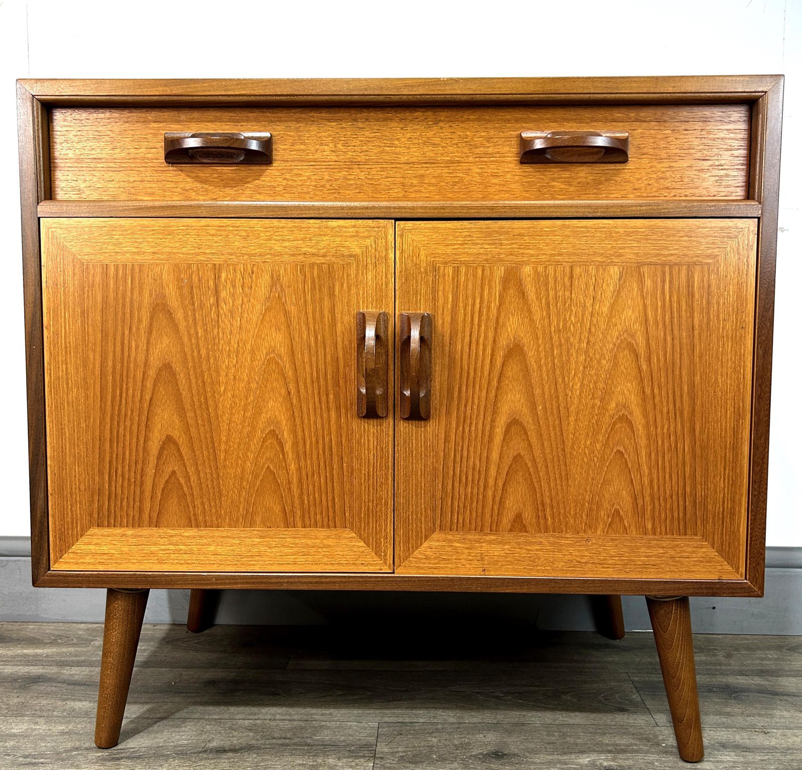 Furniture Stylish Mid Century Teak Mini Sideboard/Media/Record Cabinet G Plan Sierra 60s photo