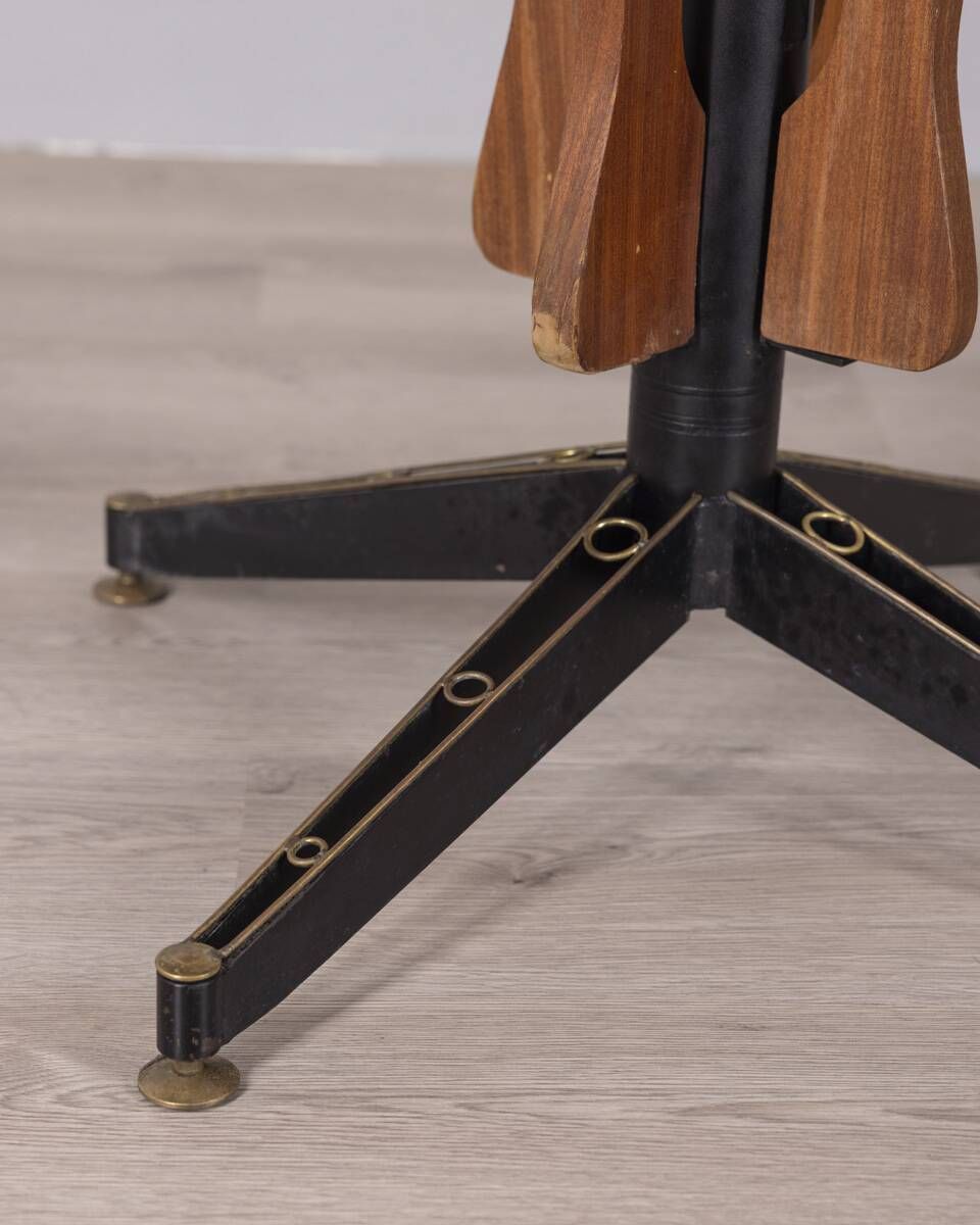 Vintage Wooden Round Table From 1960s Designed By Carlo Ratti For Lissoni photo 1644.0