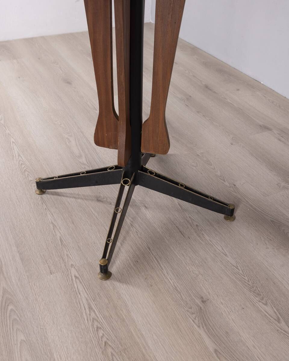 Furniture Vintage Wooden Round Table From 1960s Designed By Carlo Ratti For Lissoni photo