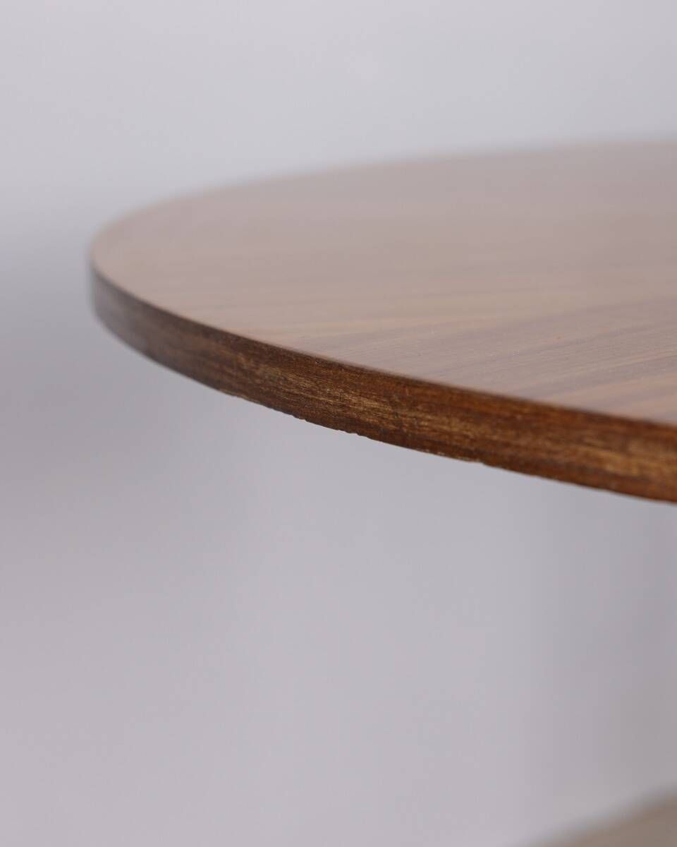 photo vinterior Vintage Wooden Round Table From 1960s Designed By Carlo Ratti For Lissoni