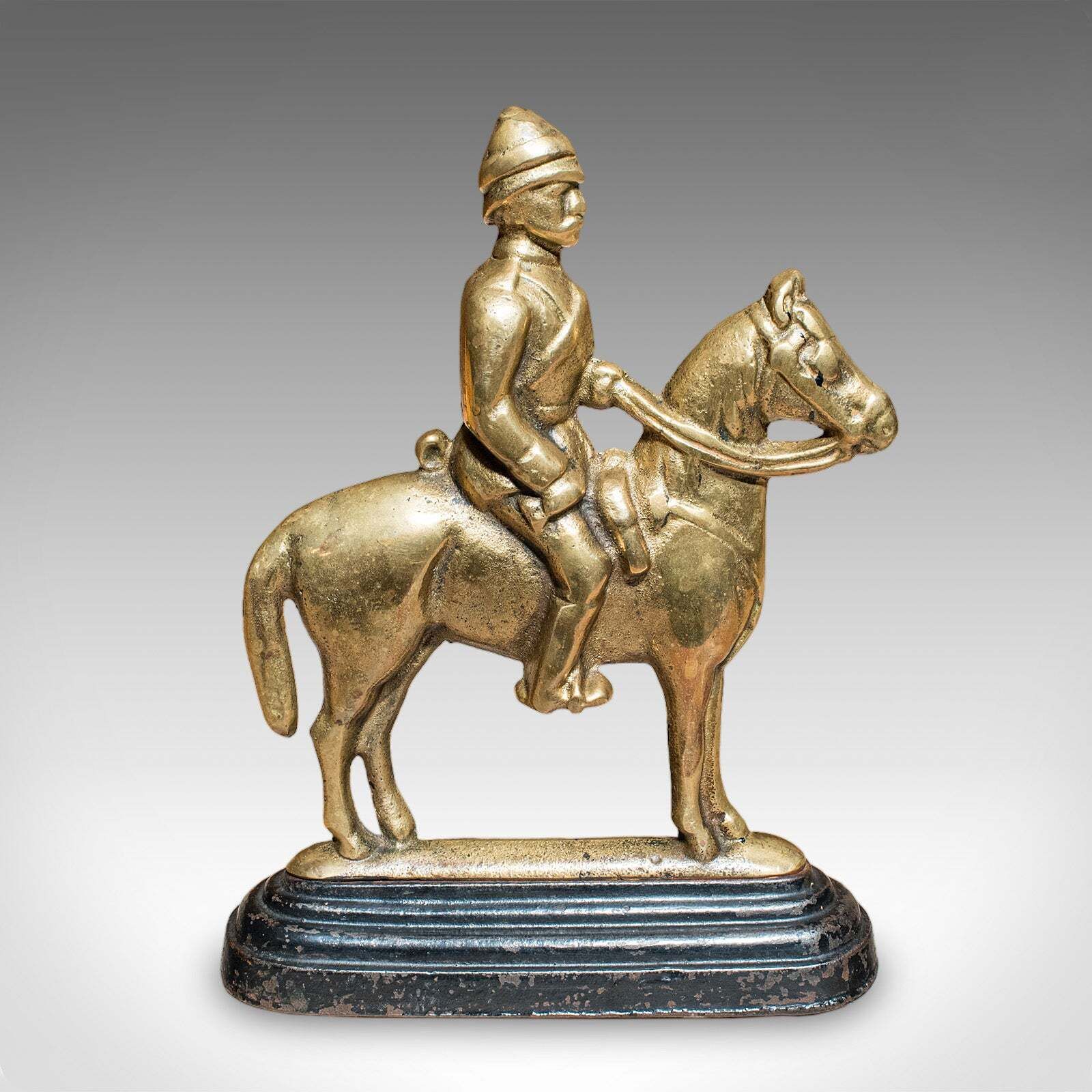 Pair Of Antique Mounted Horse Rider Bookends, English, Book Rests, Victorian photo buy