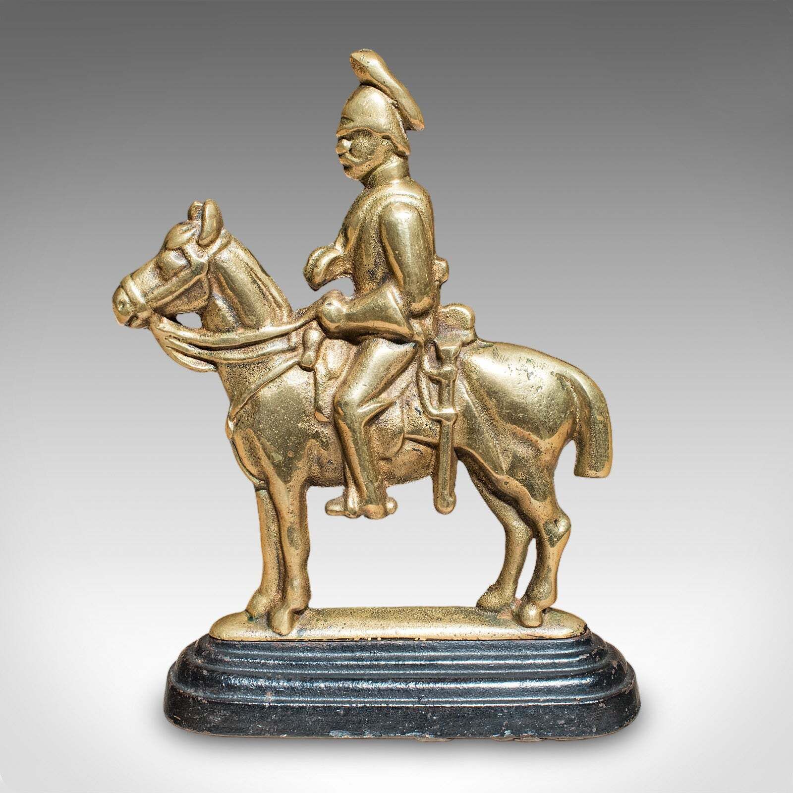 Pair Of Antique Mounted Horse Rider Bookends, English, Book Rests, Victorian photo vintage