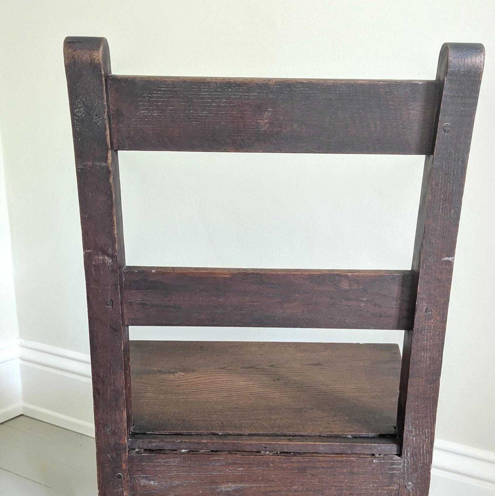 photo for sale Antique Oak Georgian Country Side Chairs – Rustic Primitive C1800
