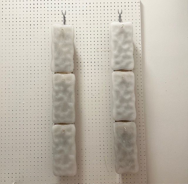 photo for sale Pair Of Vintage Glass Wall Sconce Lamps By Kaiser Leutchen