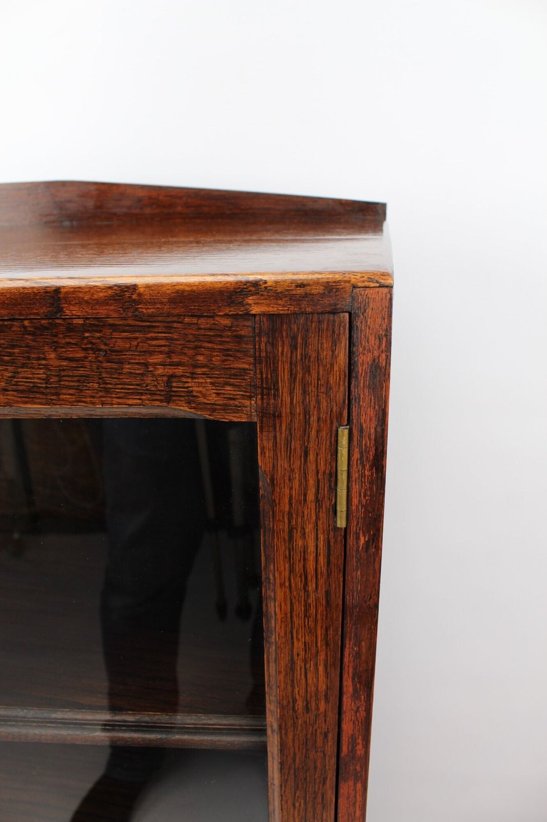 Furniture Small & Slim 1920s Oak Bookcase photo