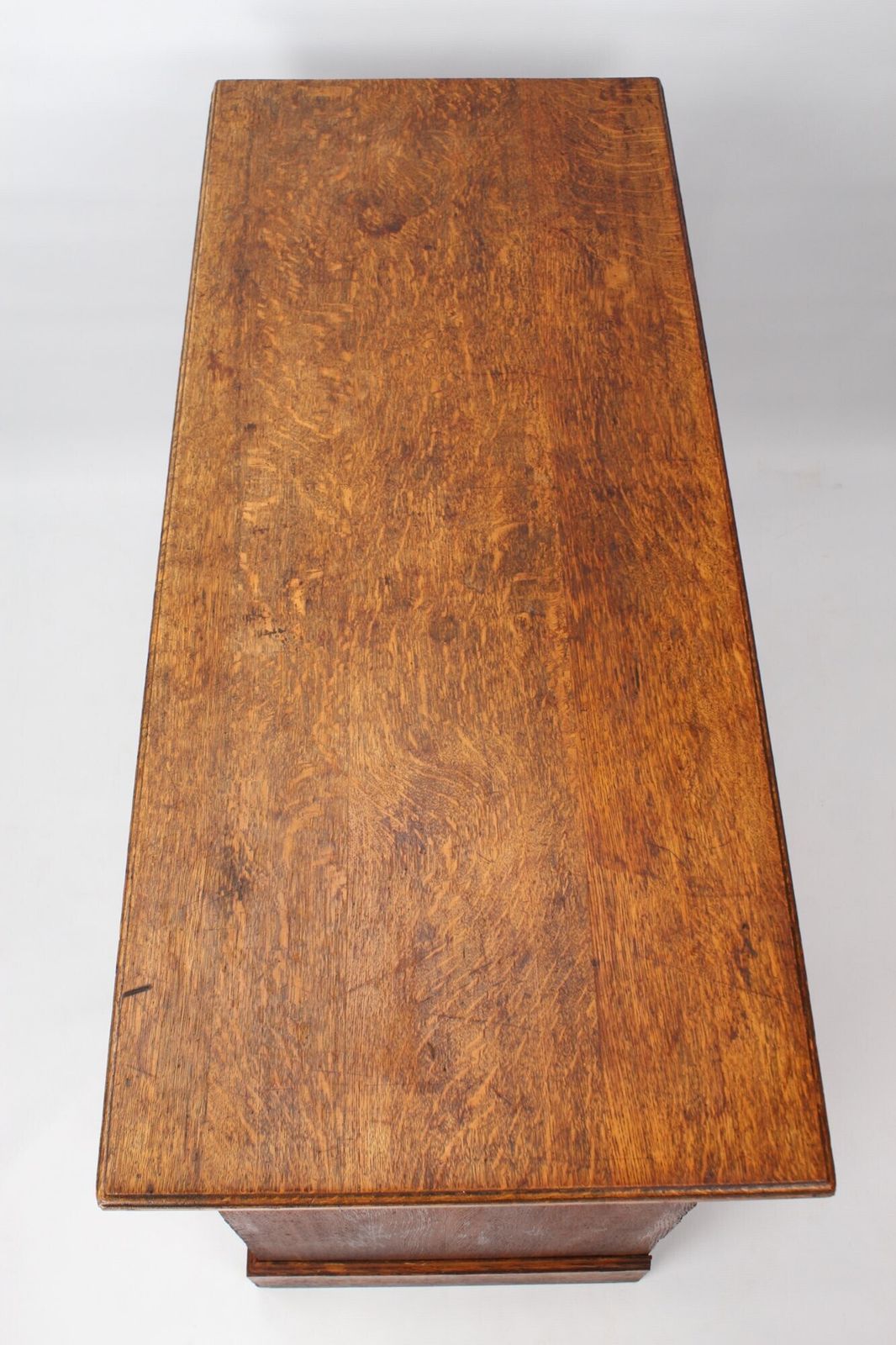 600.0 Slim Edwardian Oak Desk, 1910s photo