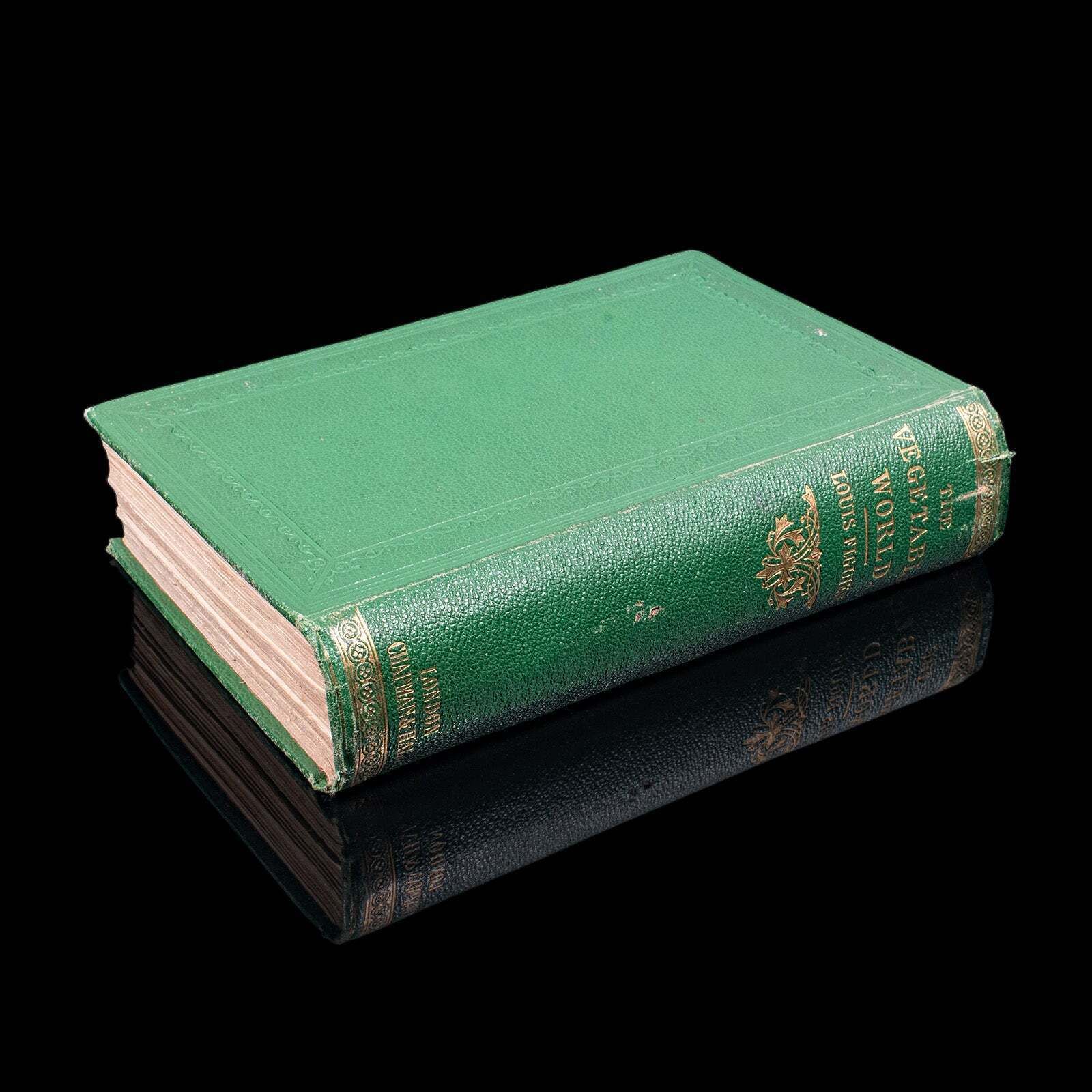 Antique Reference Book, The Vegetable World, English, Louis Figuier, Victorian photo furniture