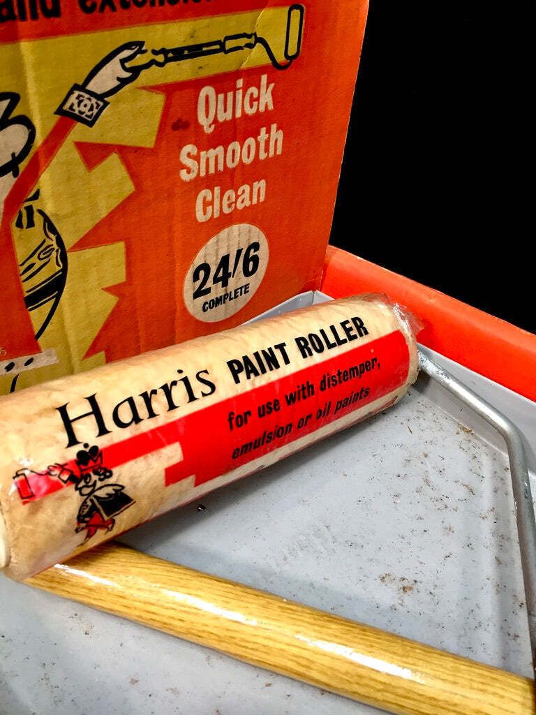 Antique Advertising   Vintage Unused Harris Paint Roller Set / Complete C1960 photo 69.0