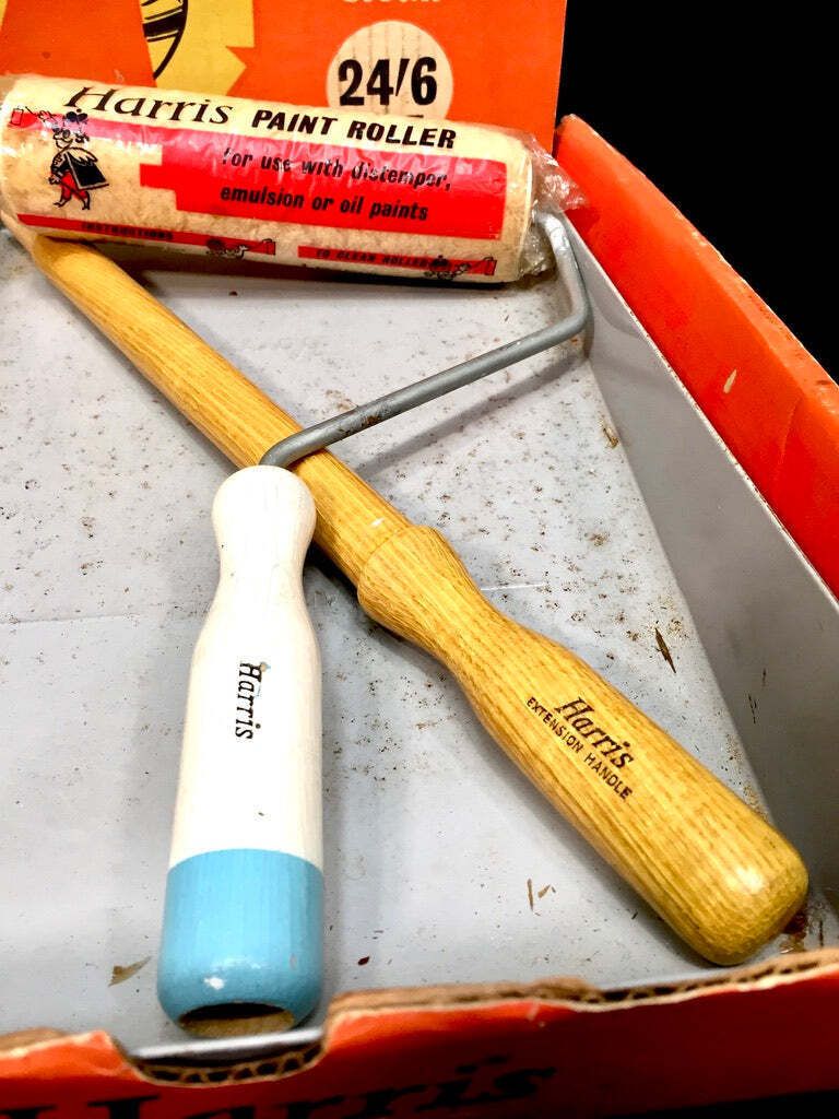 Antique Advertising   Vintage Unused Harris Paint Roller Set / Complete C1960 photo vinterior