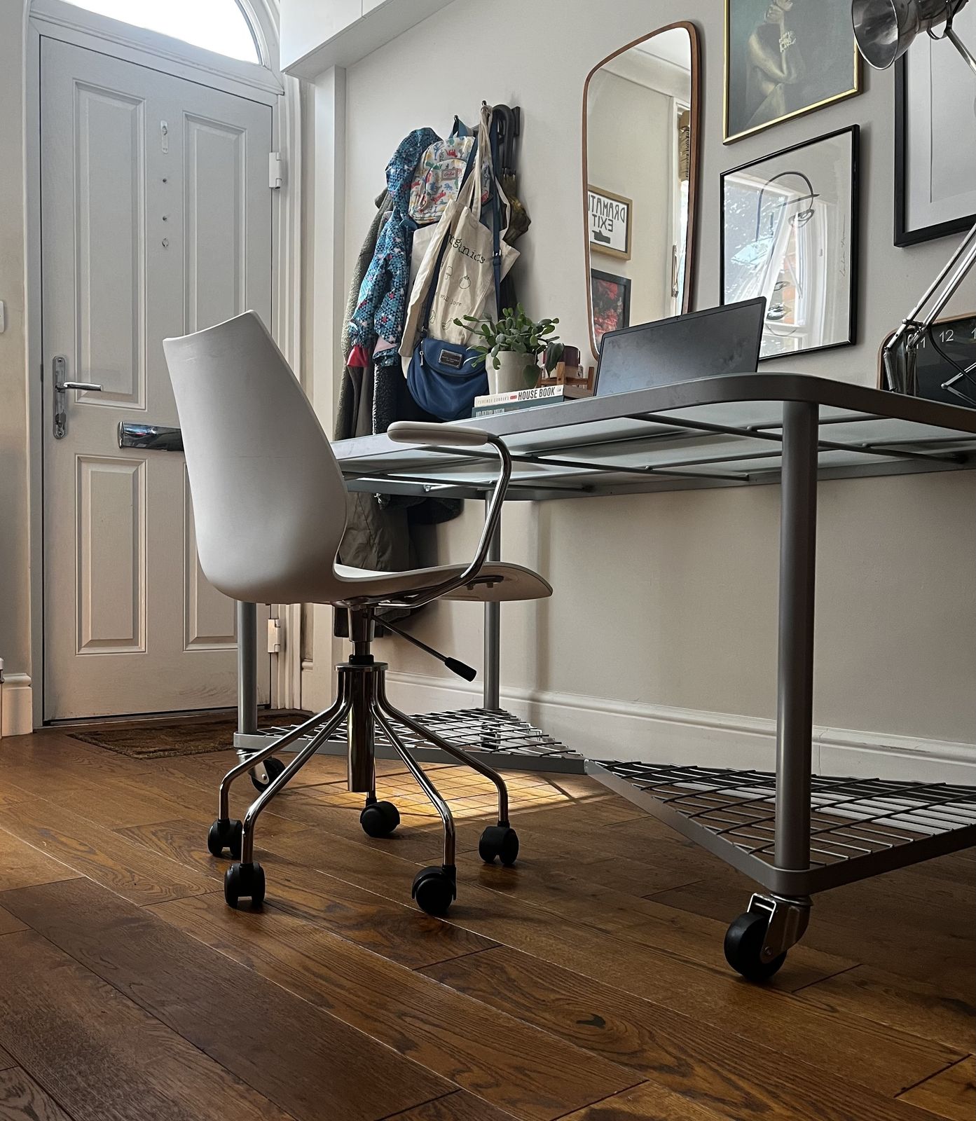 Vintage 1990’s Steel & Glass Ikea Moment Desk Designed By Neils Gammelgaard photo furniture