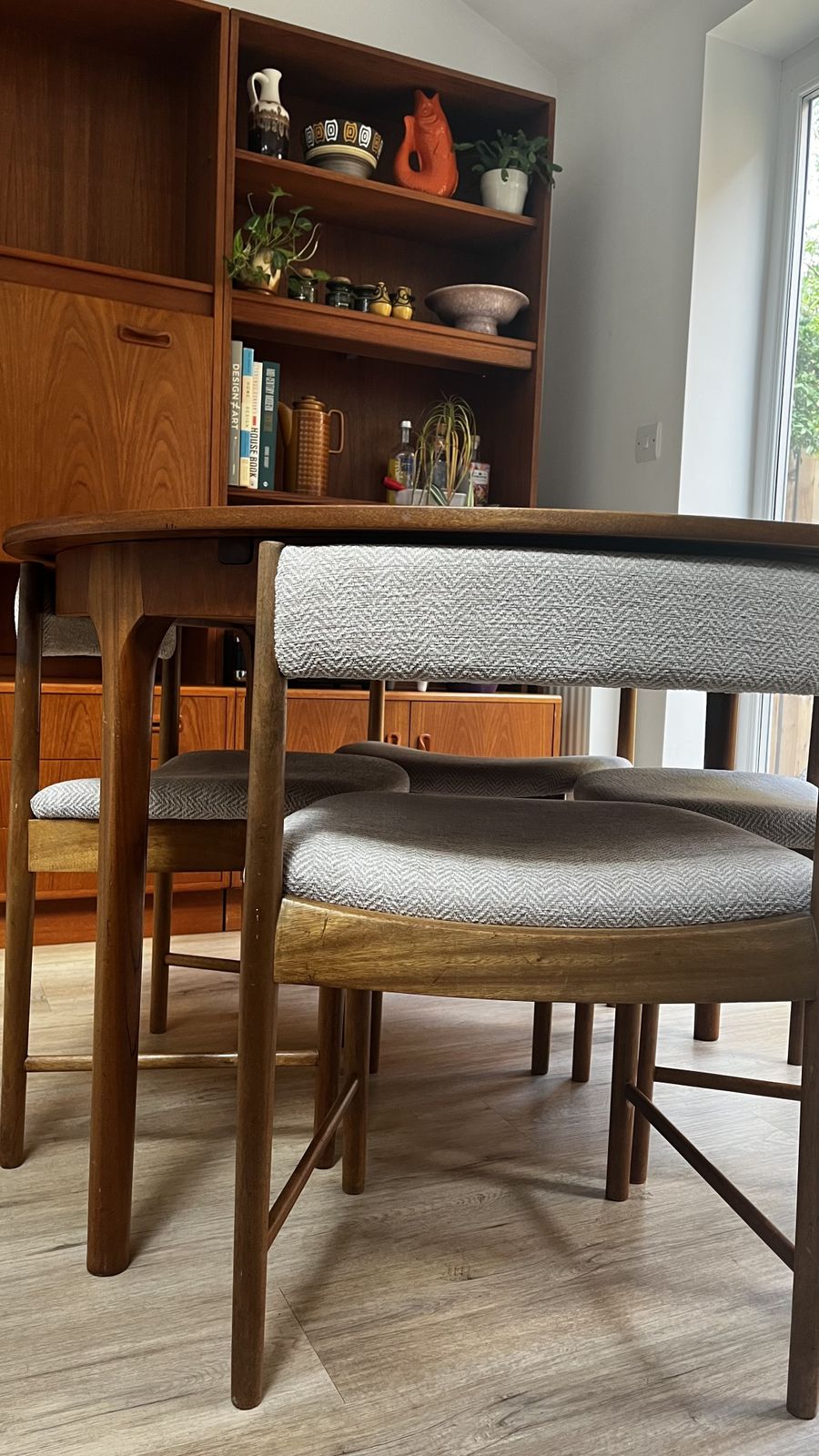 Mid Century McIntosh Vintage Extending Dining Table & 4 Chairs Roundette photo buy