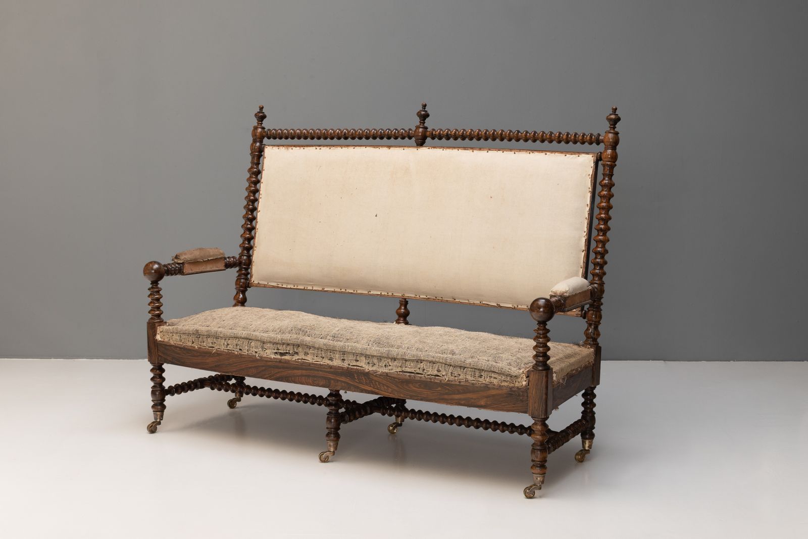 French Bobbin Turned Settee photo for sale