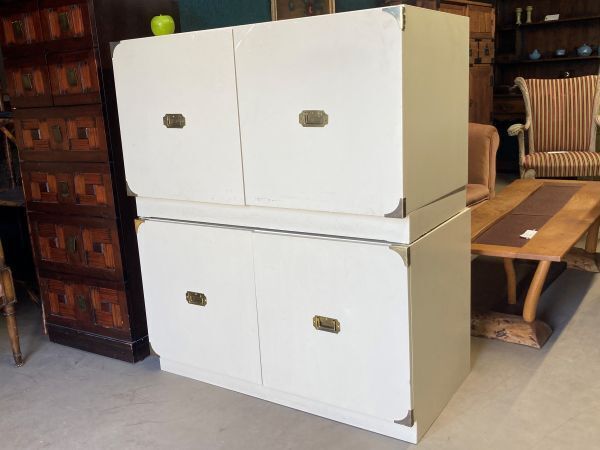 A Pair Of Mid Century Stackable Modular Storage Cabinets photo vinterior