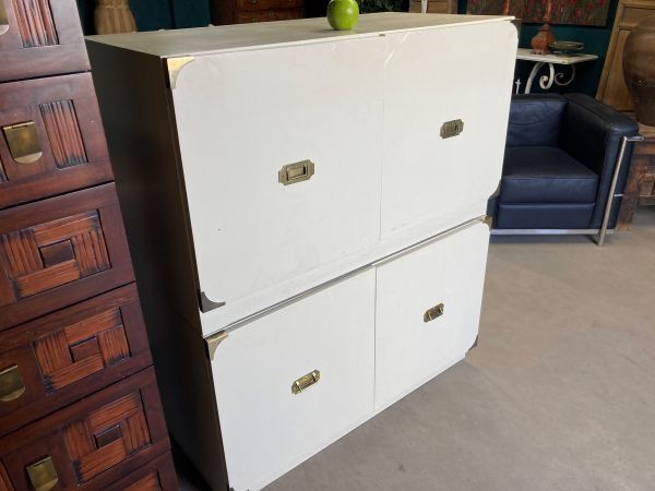 A Pair Of Mid Century Stackable Modular Storage Cabinets photo vintage