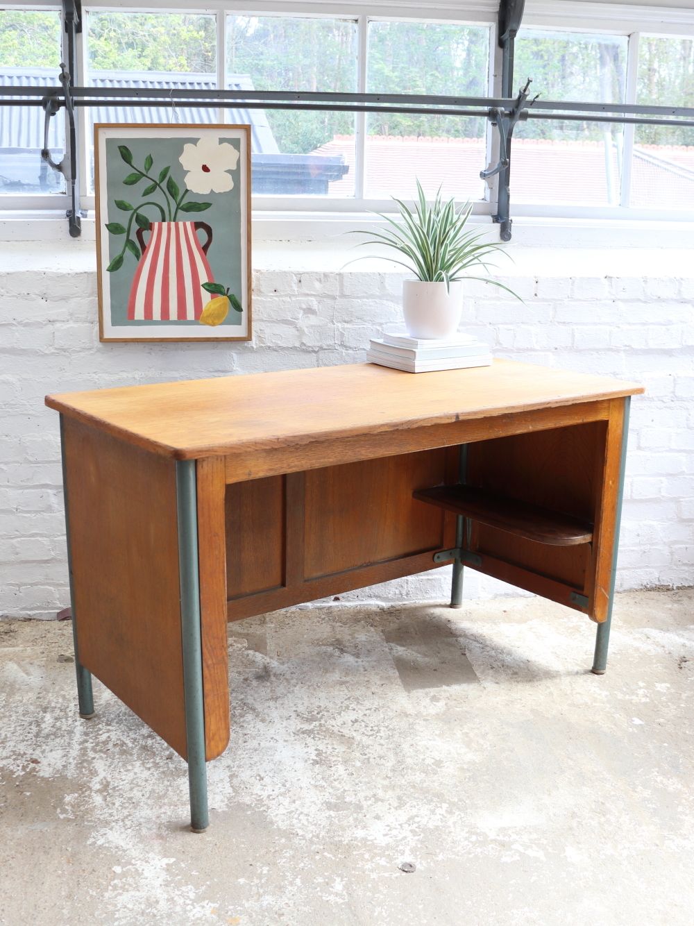 Furniture Beautiful Vintage French Jean Prouvé Desk photo