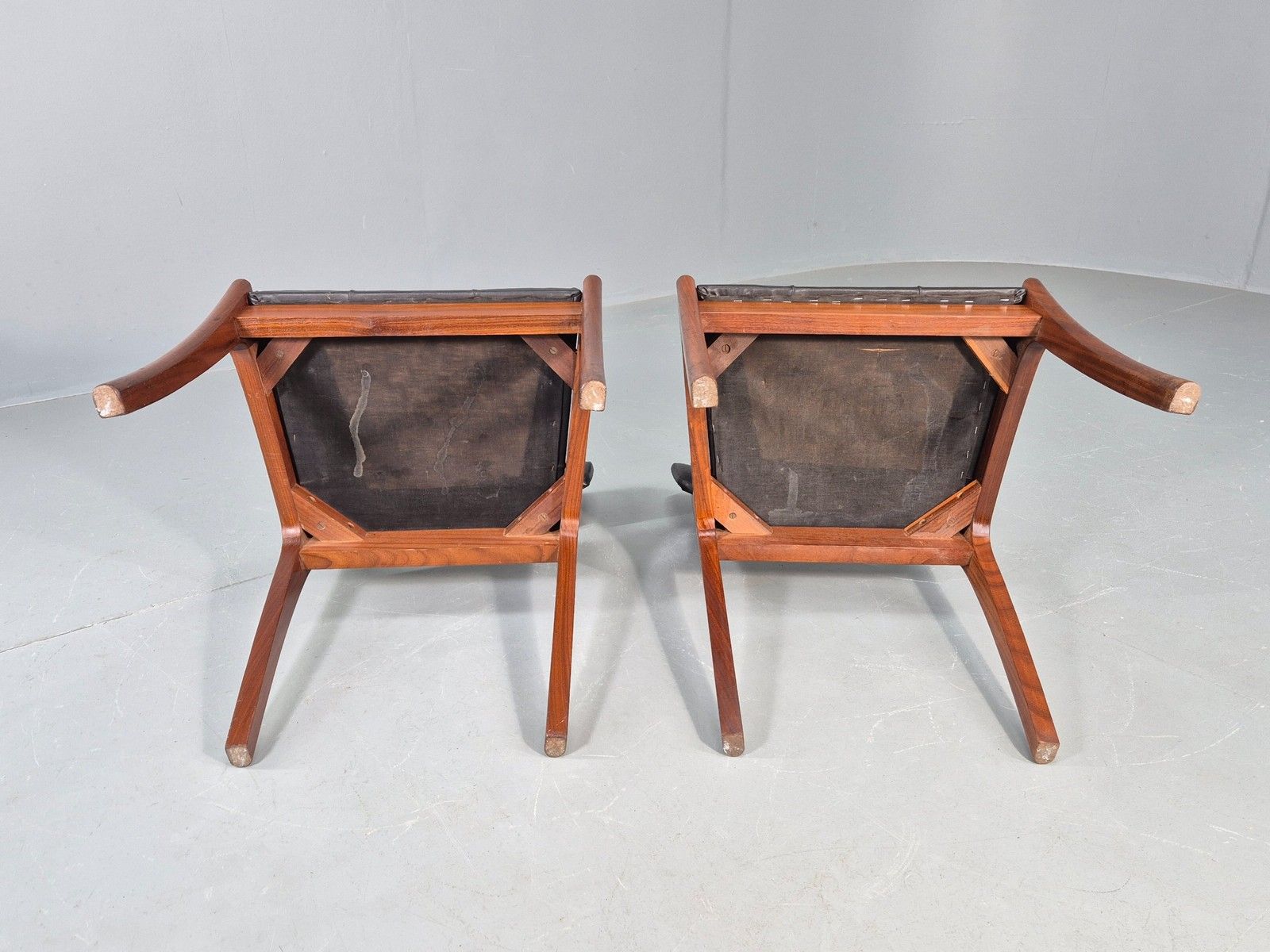 2 Vintage Dining Chairs Vanson Peter Hayward Design Retro Mcm Teak Eb10181 photo vintage