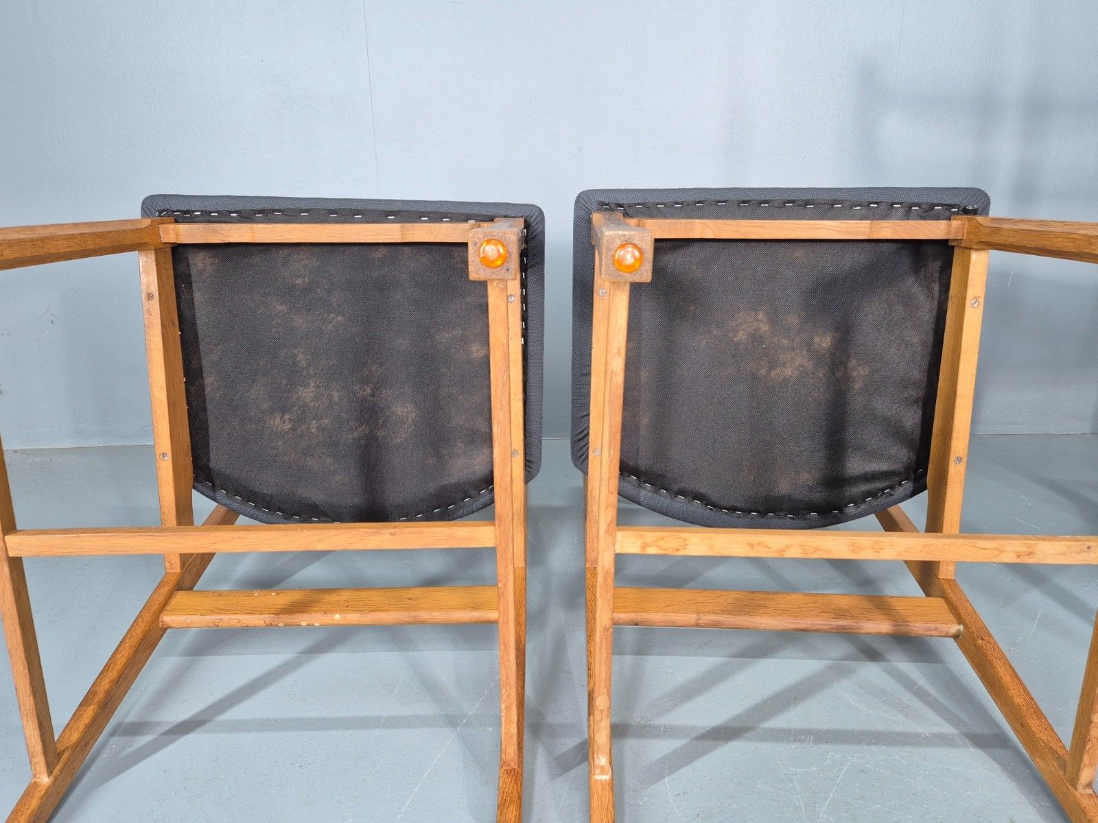 5 Vintage Kjaernulf Style Dining Chairs Oak Frame New Seats 1970s Retro Eb12141 photo vintage