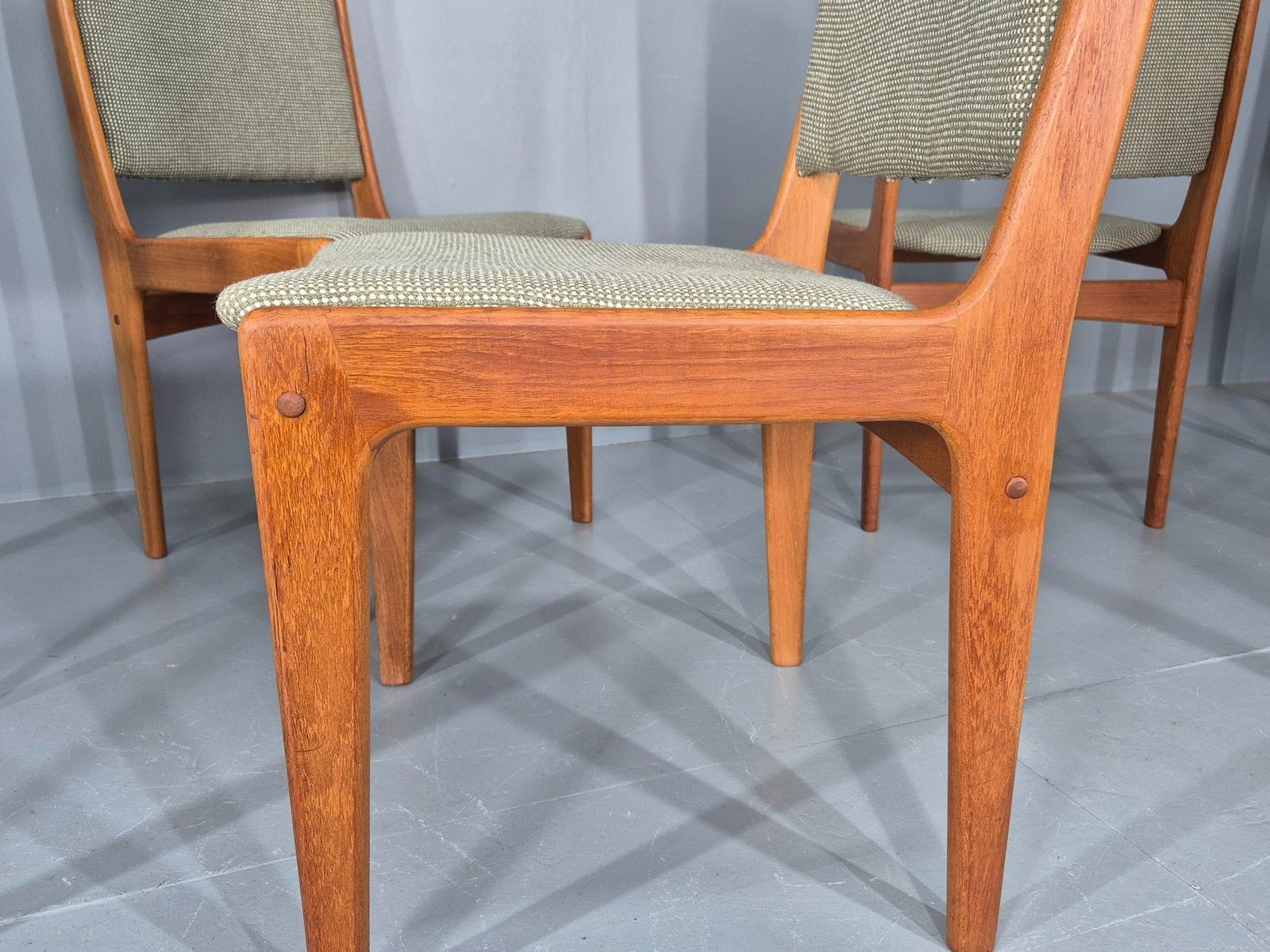 950.0 6 Vintage Uldum Dining Chairs Teak Frame 1970s Danish Retro New Seats Eb12166 photo