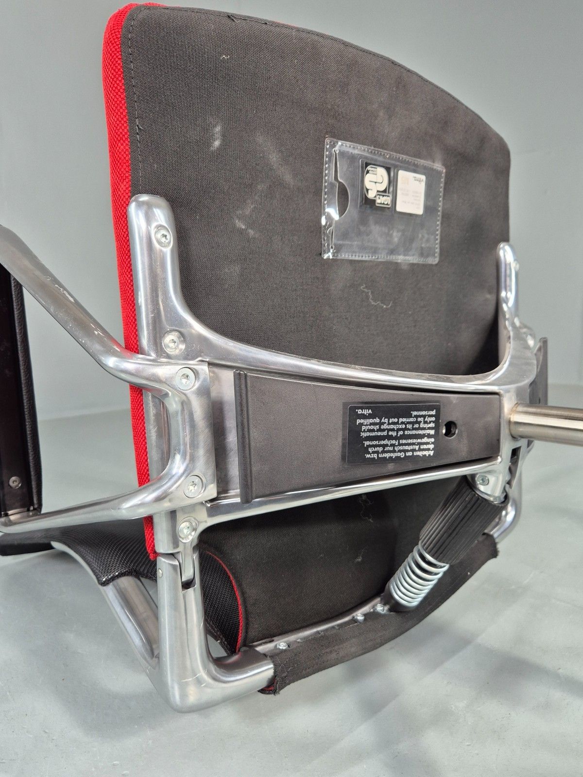 Furniture Vintage Vitra Media Office Chair Red And Black Eb12256 photo