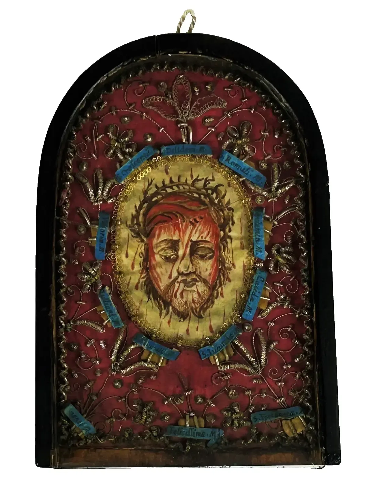 Early 1700s Multi Relic Catholic Reliquary | Named Saints & Martyrs | Ecclesiastical Devotional Art