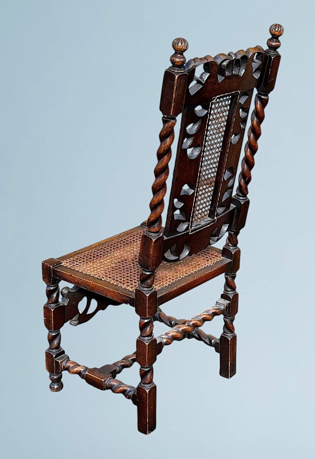 photo furniture Antique Carved Walnut Jacobean Style Chair