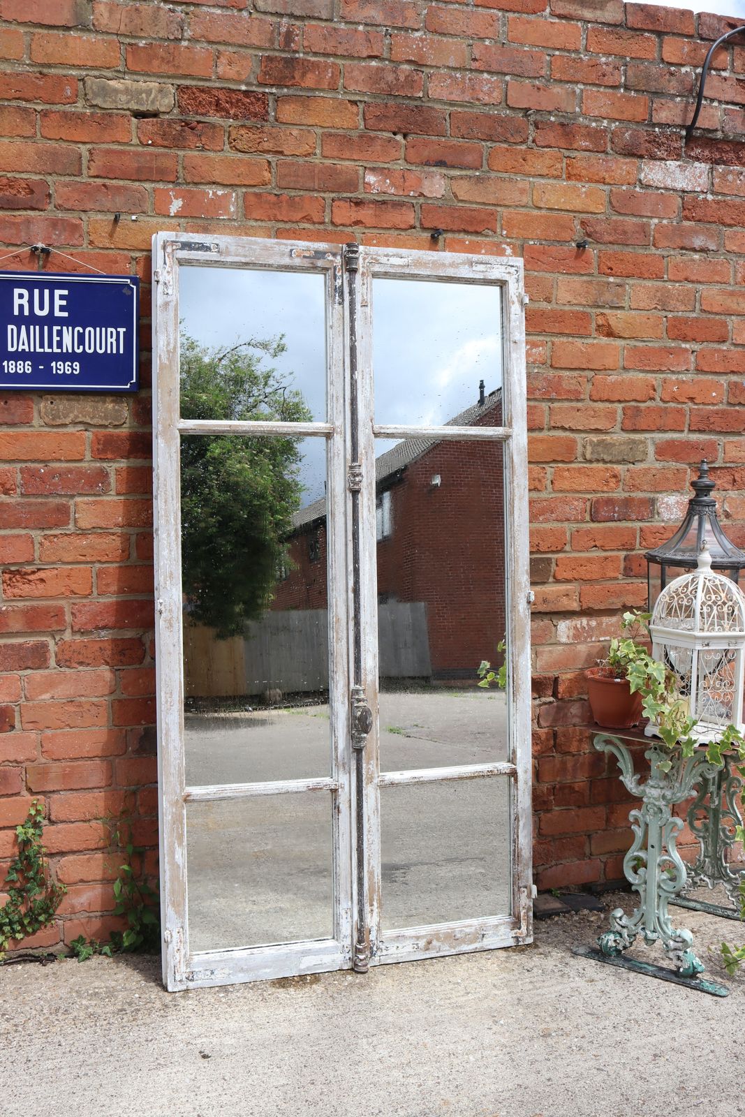 800.0 Antique French Chateau Floor Standing Mirror Doors 195 Cm High photo