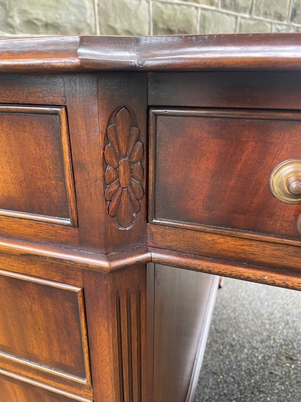 980.0 Quality Walnut Partners Pedestal Desk 5ft Wide photo