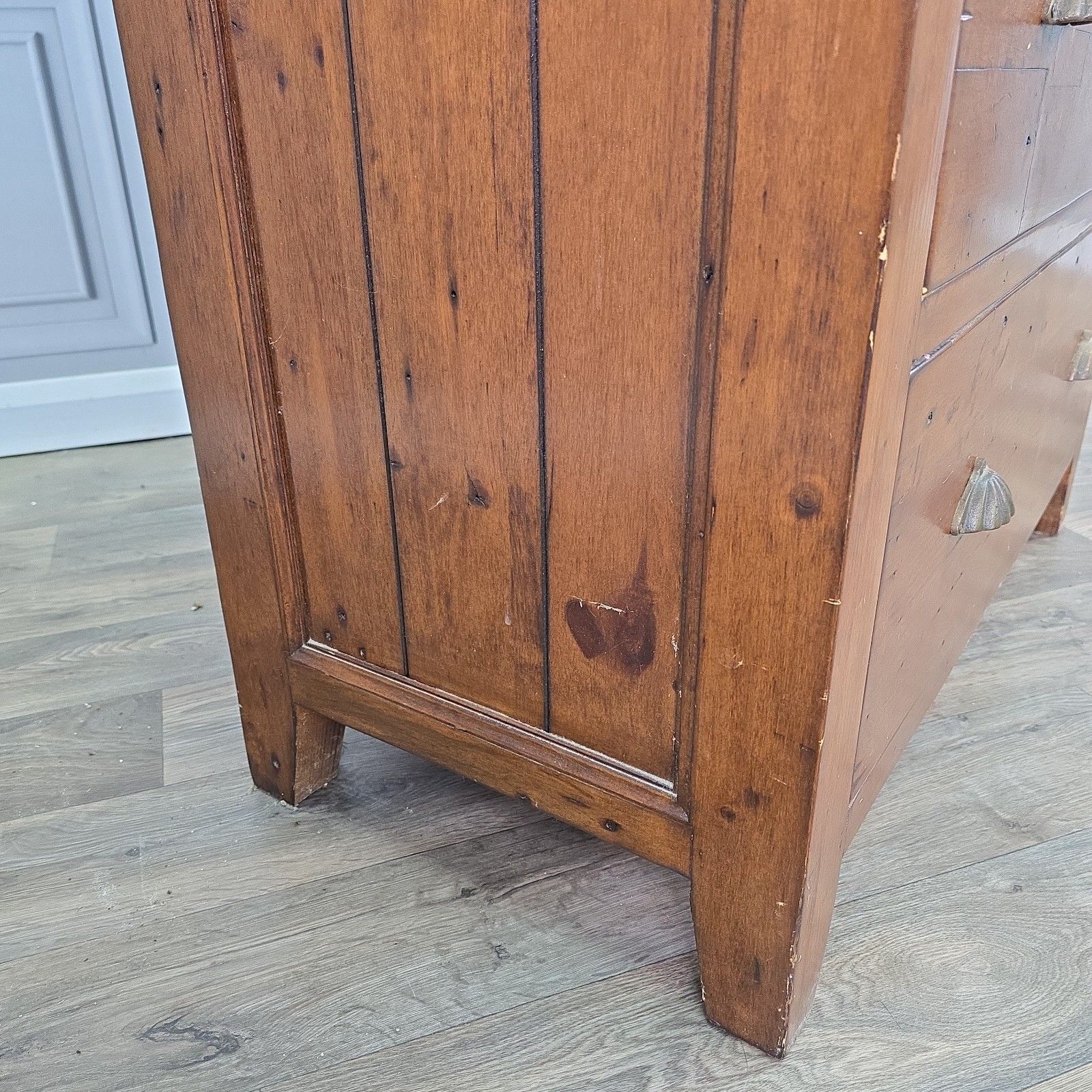 photo furniture Rustic Chest Of Drawers Solid Wooden Irish Coast Reclaimed Pine Tallboy