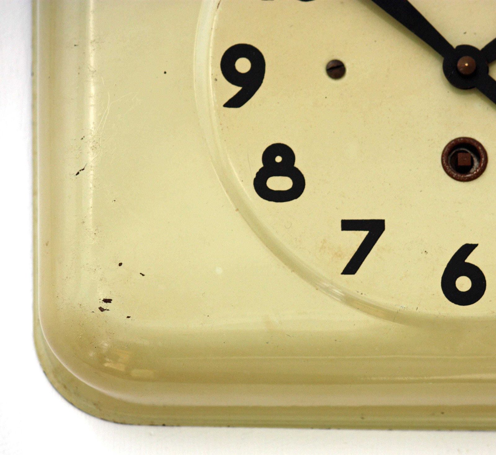 Vintage French Wall Clock   27cm Tin Metal Retro Shabby Chic Art Deco Clock Toleware Gift Off The Wall Clocks photo Home Decor