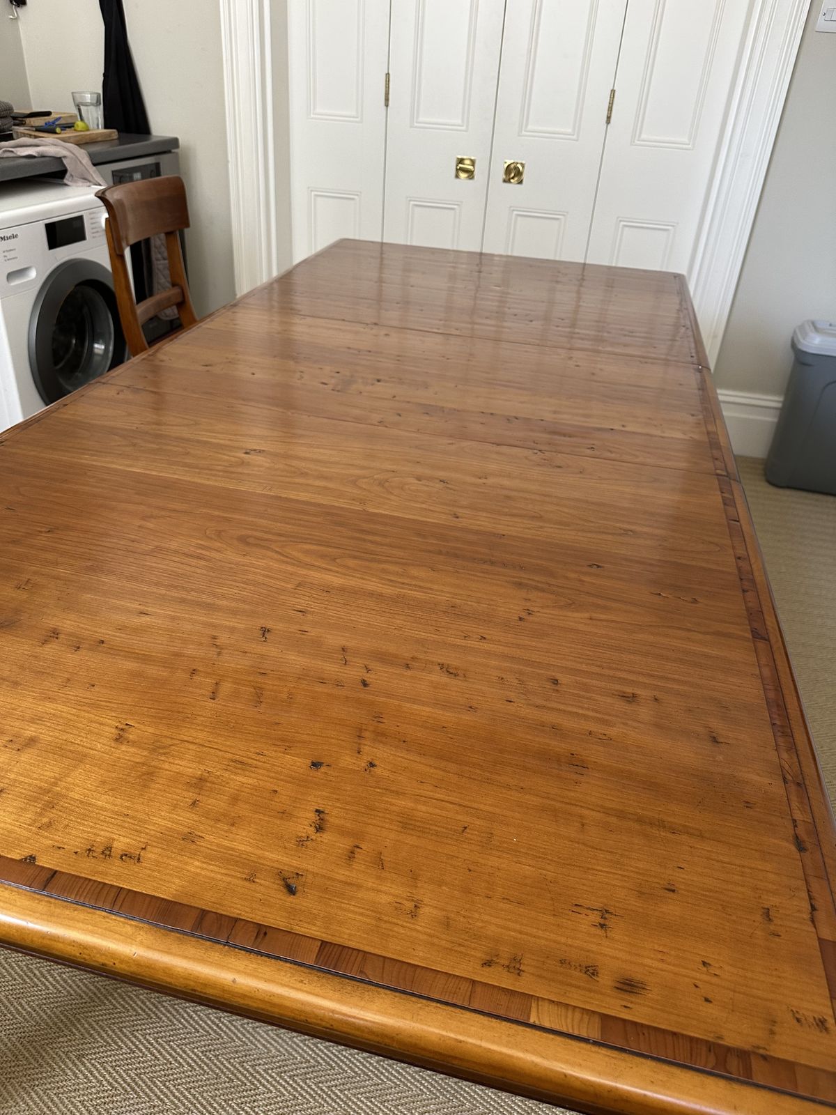 Cherry Wood Dining Table And Chairs Set photo furniture