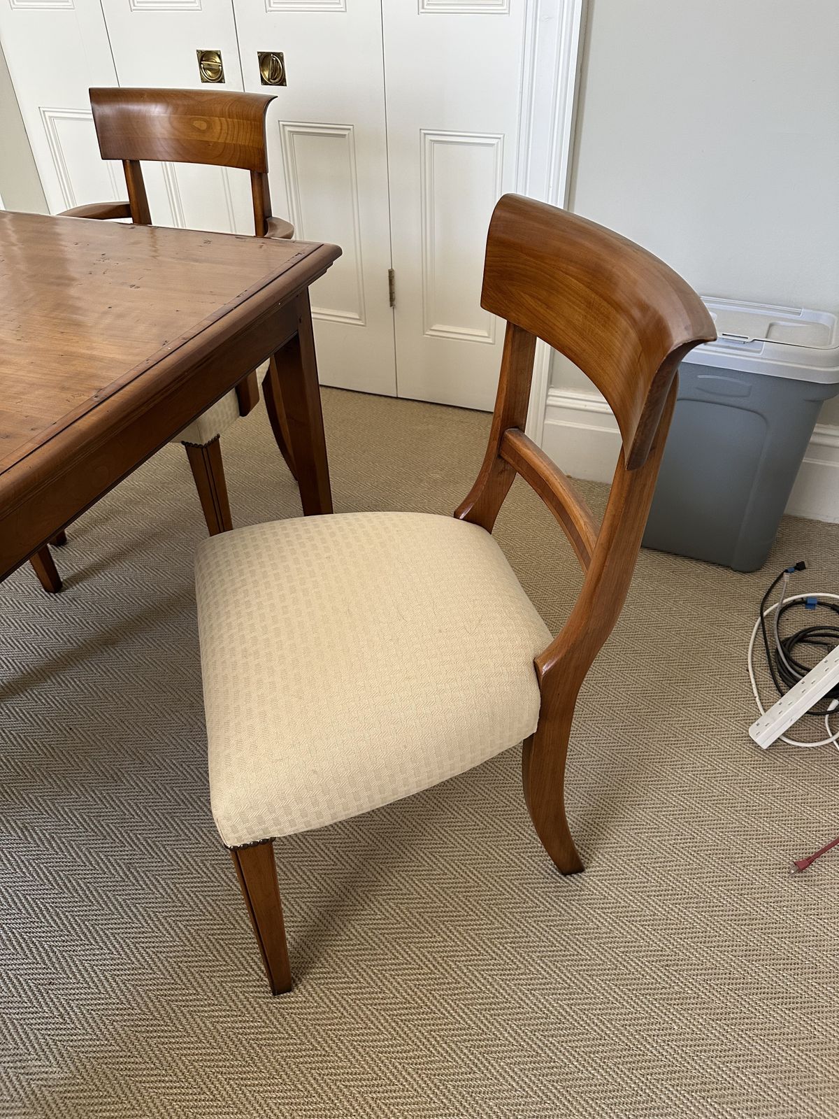 Cherry Wood Dining Table And Chairs Set photo buy