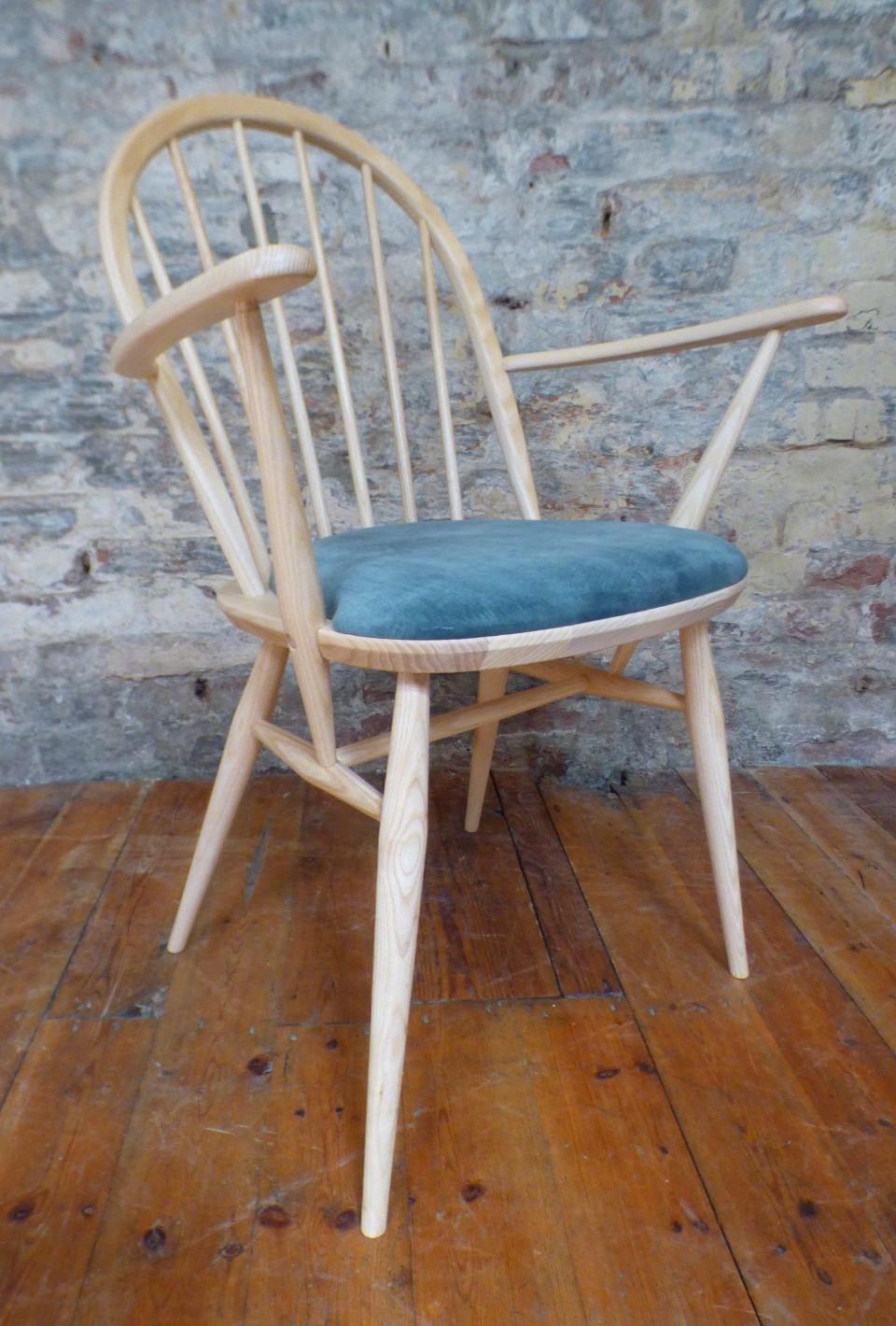 Four Modern Upholstered Windsor Blonde Ash Ercol Dining Chairs Exc Uk Delivery photo for sale