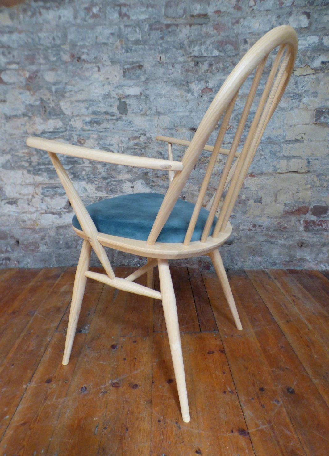 Four Modern Upholstered Windsor Blonde Ash Ercol Dining Chairs Exc Uk Delivery photo vinterior
