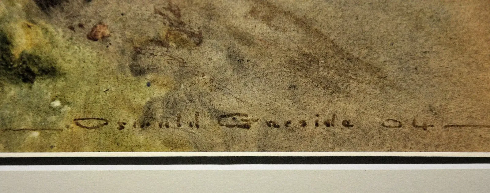 Oswald Garside 1879 tot 1942. Engels. Beasts Of Burden, Ploughing. Ingelijst aquarel uit 1904. Liverpool & Manchester Academies Of Fine Arts photo for sale